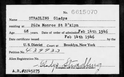 Thumbnail for 1946 > STRADLING Gladys