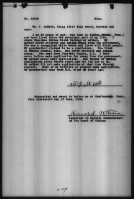 Miscellaneous Testimony Taken Before Special Commissioners, Feb 1908-Mar 1909 > Volume 1