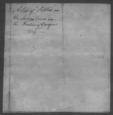 Thumbnail for Correspondence And Miscellaneous Records > 1804