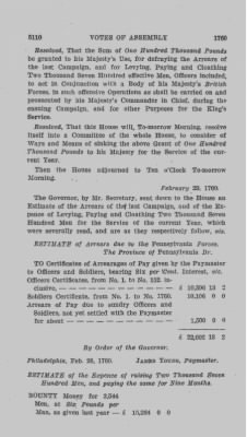 Volume VI > Votes of Assembly 1760