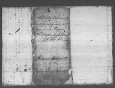 Thumbnail for Fiscal Records > Copies Of Accounts, Receipts, And Disbursements, 1801-20