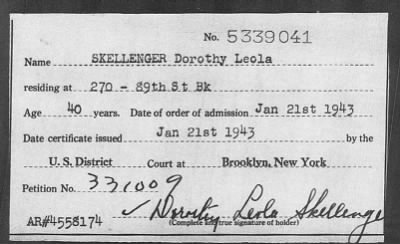 Thumbnail for 1943 > SKELLENGER Dorothy Leola