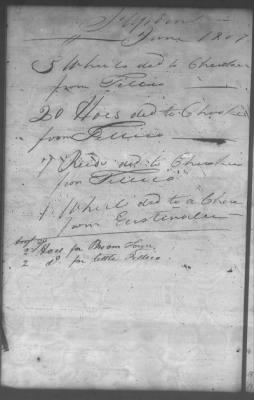 Thumbnail for Fiscal Records > Cherokee Journal, May 31, 1801-Feb 18, 1808