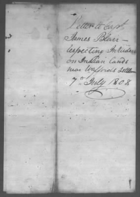 Thumbnail for Correspondence And Miscellaneous Records > 1808