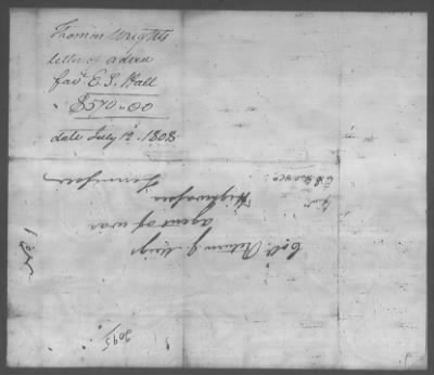 Thumbnail for Correspondence And Miscellaneous Records > 1808