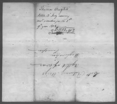 Thumbnail for Correspondence And Miscellaneous Records > 1808