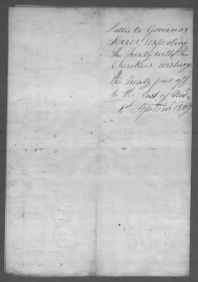 Thumbnail for Correspondence And Miscellaneous Records > 1809