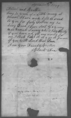 Thumbnail for Correspondence And Miscellaneous Records > 1809