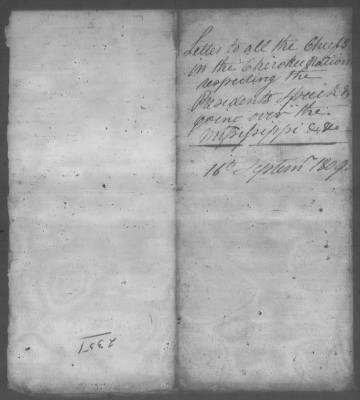 Thumbnail for Correspondence And Miscellaneous Records > 1809