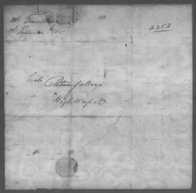 Thumbnail for Correspondence And Miscellaneous Records > 1809