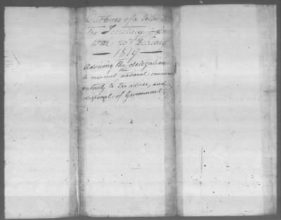 Correspondence And Miscellaneous Records > 1819