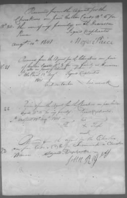 Thumbnail for Fiscal Records > Cherokee Receipts, May 31, 1801-Nov 18, 1802