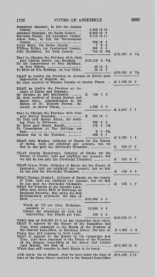 Volume VI > Votes of Assembly 1762