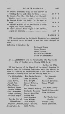 Volume VI > Votes of Assembly 1762