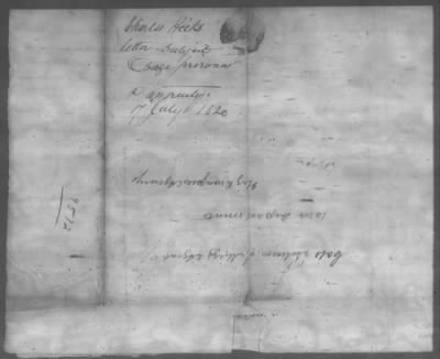 Thumbnail for Correspondence And Miscellaneous Records > 1820