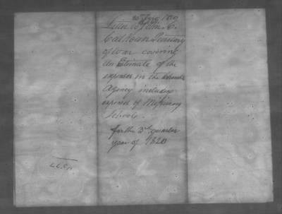 Thumbnail for Correspondence And Miscellaneous Records > 1820