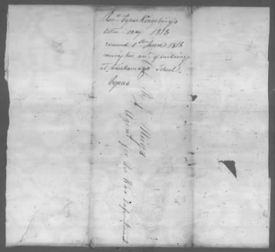 Thumbnail for Correspondence And Miscellaneous Records > 1818