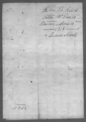 Thumbnail for Correspondence And Miscellaneous Records > 1818