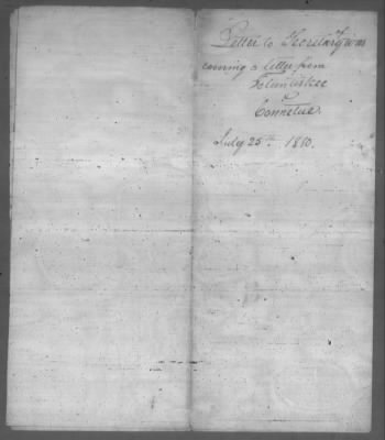 Thumbnail for Correspondence And Miscellaneous Records > 1810