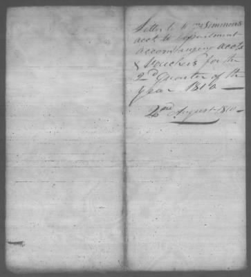 Thumbnail for Correspondence And Miscellaneous Records > 1810