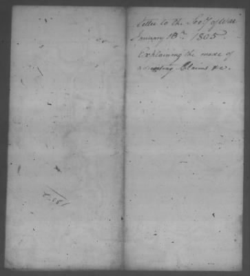 Thumbnail for Correspondence And Miscellaneous Records > 1805