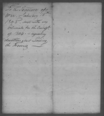 Thumbnail for Correspondence And Miscellaneous Records > 1805