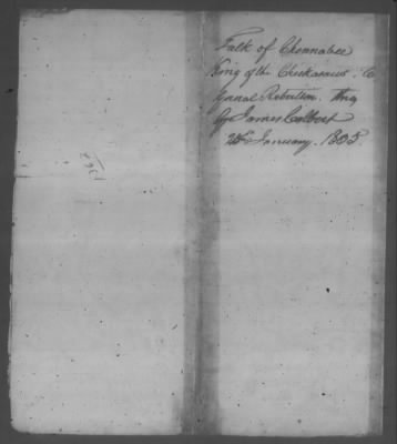 Thumbnail for Correspondence And Miscellaneous Records > 1805