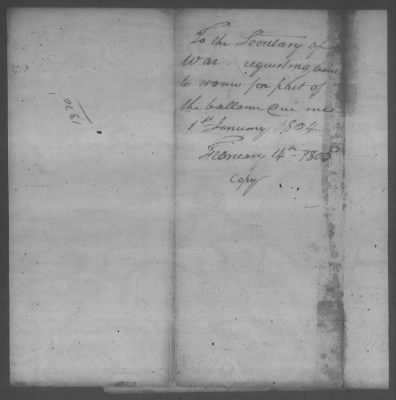 Thumbnail for Correspondence And Miscellaneous Records > 1805