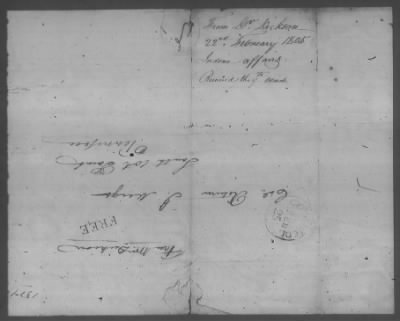 Thumbnail for Correspondence And Miscellaneous Records > 1805