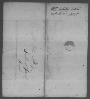 Thumbnail for Correspondence And Miscellaneous Records > 1805