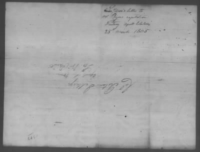 Thumbnail for Correspondence And Miscellaneous Records > 1805