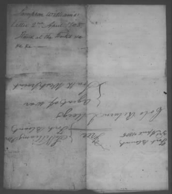 Thumbnail for Correspondence And Miscellaneous Records > 1805