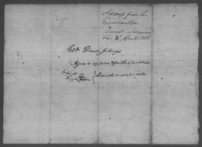 Thumbnail for Correspondence And Miscellaneous Records > 1805