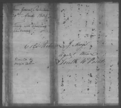 Thumbnail for Correspondence And Miscellaneous Records > 1805