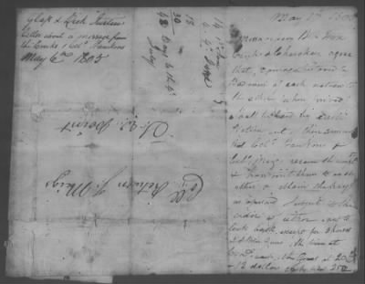 Thumbnail for Correspondence And Miscellaneous Records > 1805