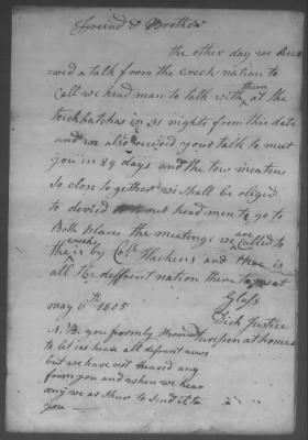 Thumbnail for Correspondence And Miscellaneous Records > 1805