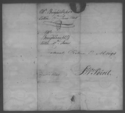 Thumbnail for Correspondence And Miscellaneous Records > 1805