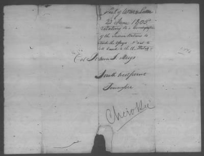 Thumbnail for Correspondence And Miscellaneous Records > 1805