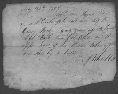 Thumbnail for Correspondence And Miscellaneous Records > 1807