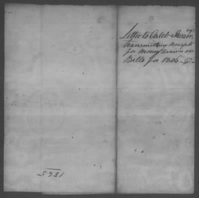 Thumbnail for Correspondence And Miscellaneous Records > 1807