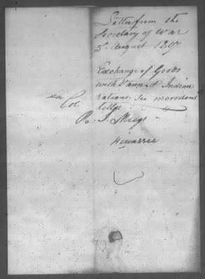 Thumbnail for Correspondence And Miscellaneous Records > 1807