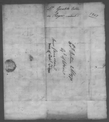 Thumbnail for Correspondence And Miscellaneous Records > 1807