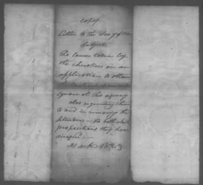 Thumbnail for Correspondence And Miscellaneous Records > 1823