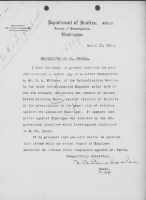 Thumbnail for Old German Files, 1909-21 > Special Investigation Concerning Alleged Misconduct of U. S. Attorney Karch (#8000-8108)