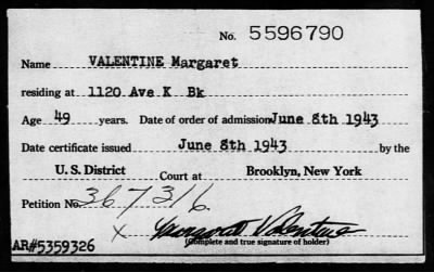 Thumbnail for 1943 > VALENTINE Margaret