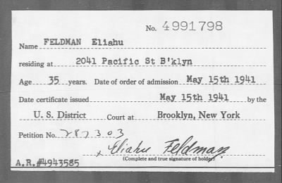 Thumbnail for 1941 > FELDMAN Eliahu