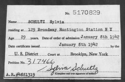 Thumbnail for 1942 > SCHULTZ Sylvia