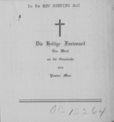 Old German Files, 1909-21 > Henning Mau (#8000-12264)