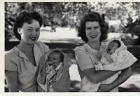 Thumbnail for Doris Pellett with baby Bill and Marion Pellett with baby Ruthie