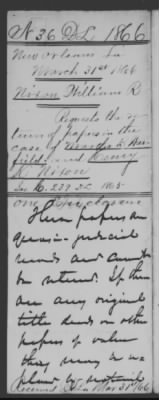 Orleans > A. C. Nixon and R. L. M. Nixon and James R. Nixon and Henry K. Nixon and Wm. R. Nixon and James W (20316)